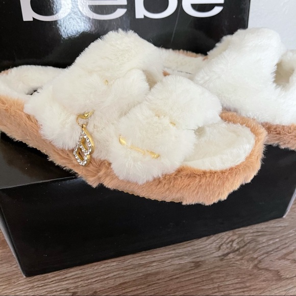 NIB Bebe Fanny Faux Fur Slipper - Picture 5 of 8